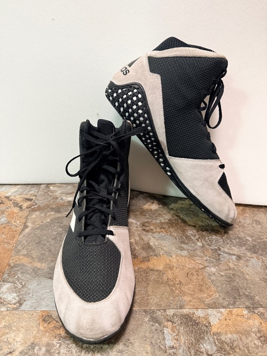 adidas Other - Adidas Mat Wizard 5 Black and Light Gray High-Top Wrestling Shoes
